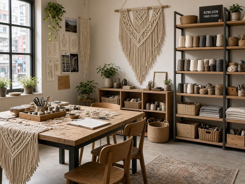 About the Macrame / fiber craft workshop studio at Rinsaunser Macrame